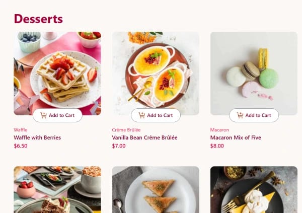 Product Menu